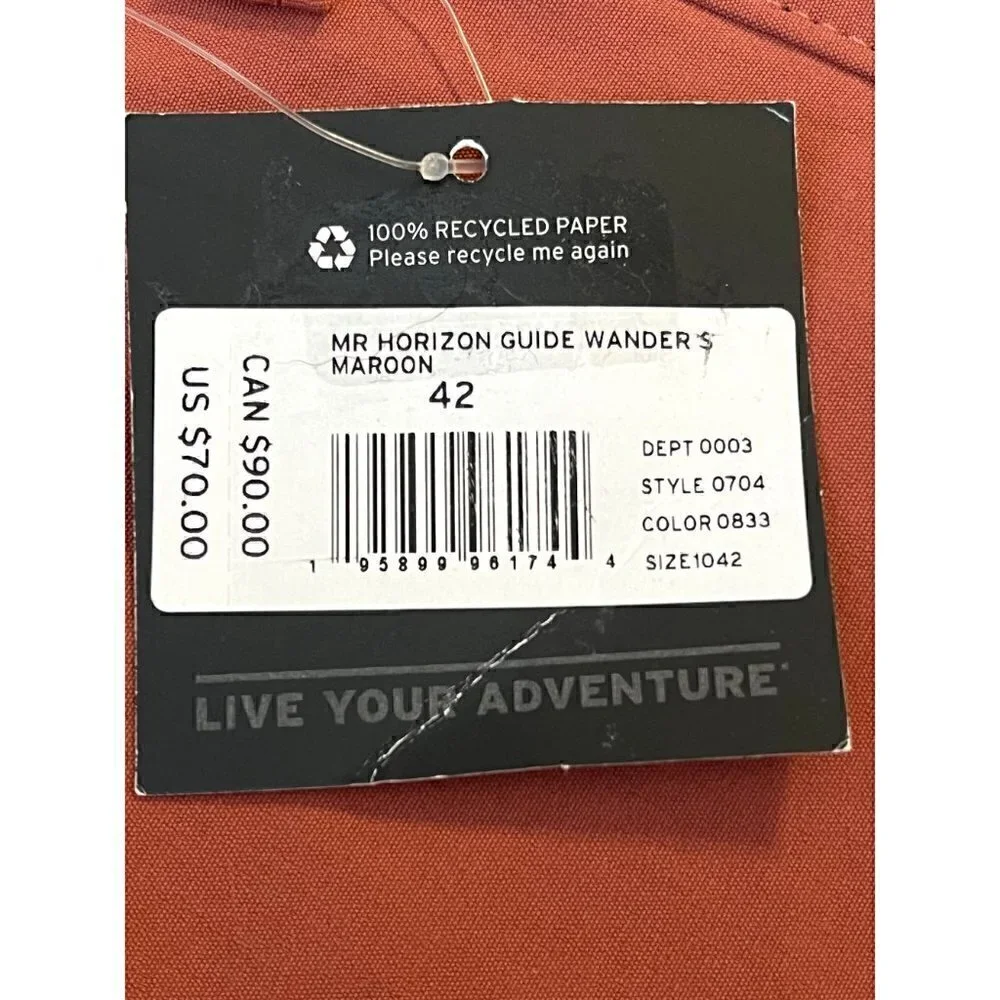 Eddie Bauer Men's Size 42 Horizon Guide Wander Shorts, Rust Color. NWT - Picture 9 of 10